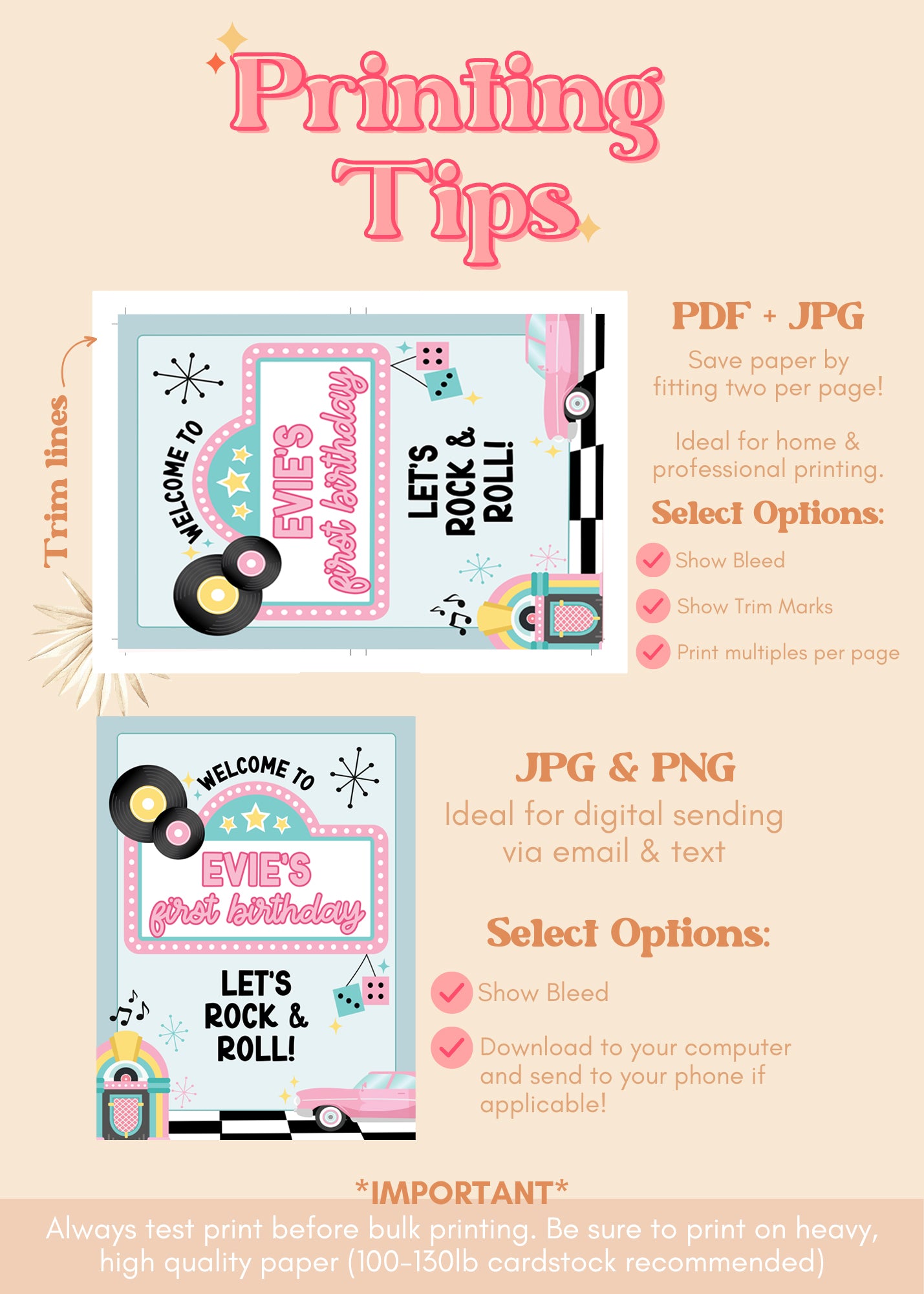 50s Diner Party Welcome Sign, Retro 50s Birthday, Sock Hop, Retro Diner Birthday Decor