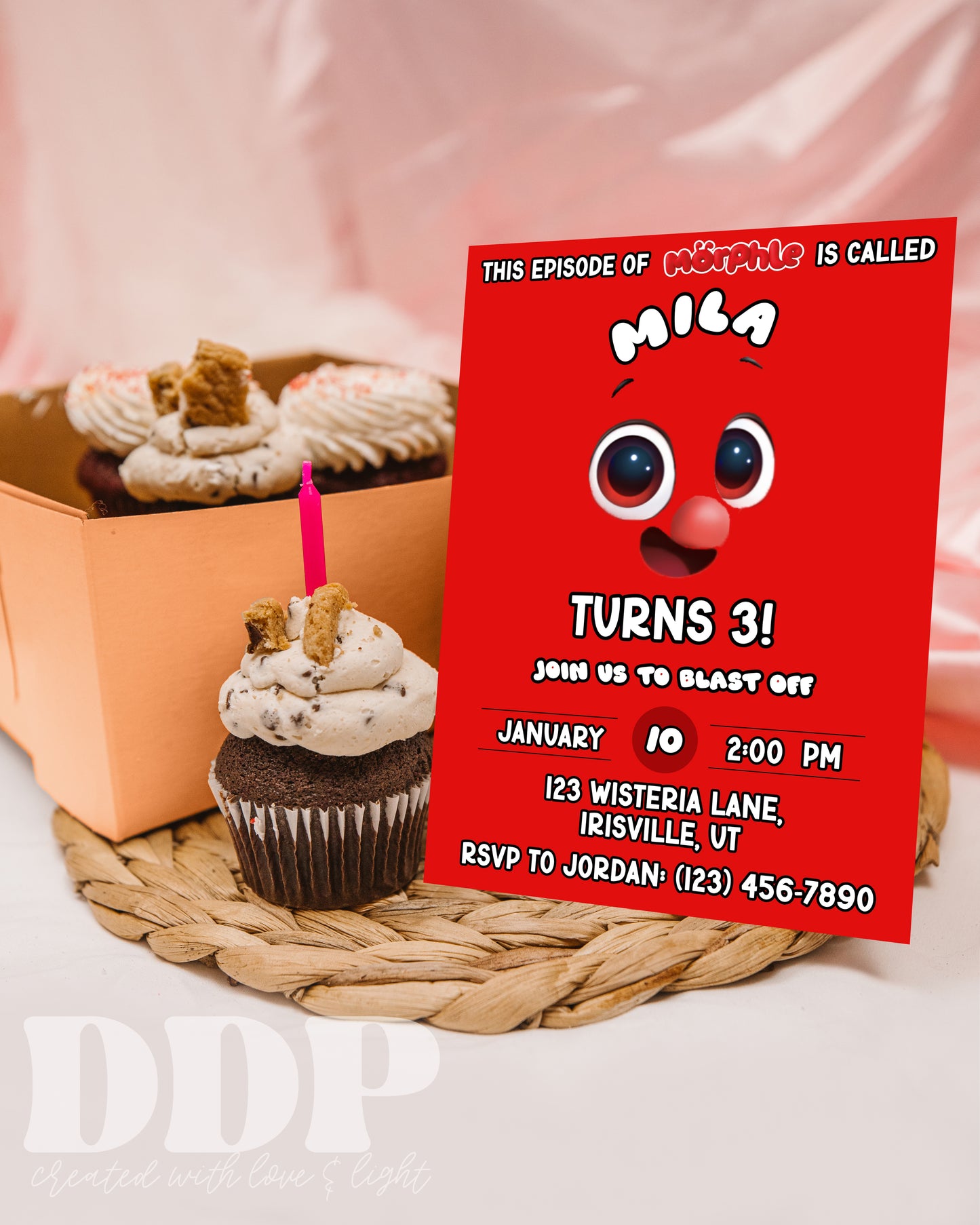 Morphle Birthday Party Invitation | Magic Pet Inspired Party Invite | Morphle Theme Party