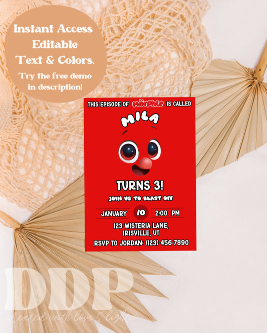 Morphle Birthday Party Invitation | Magic Pet Inspired Party Invite | Morphle Theme Party