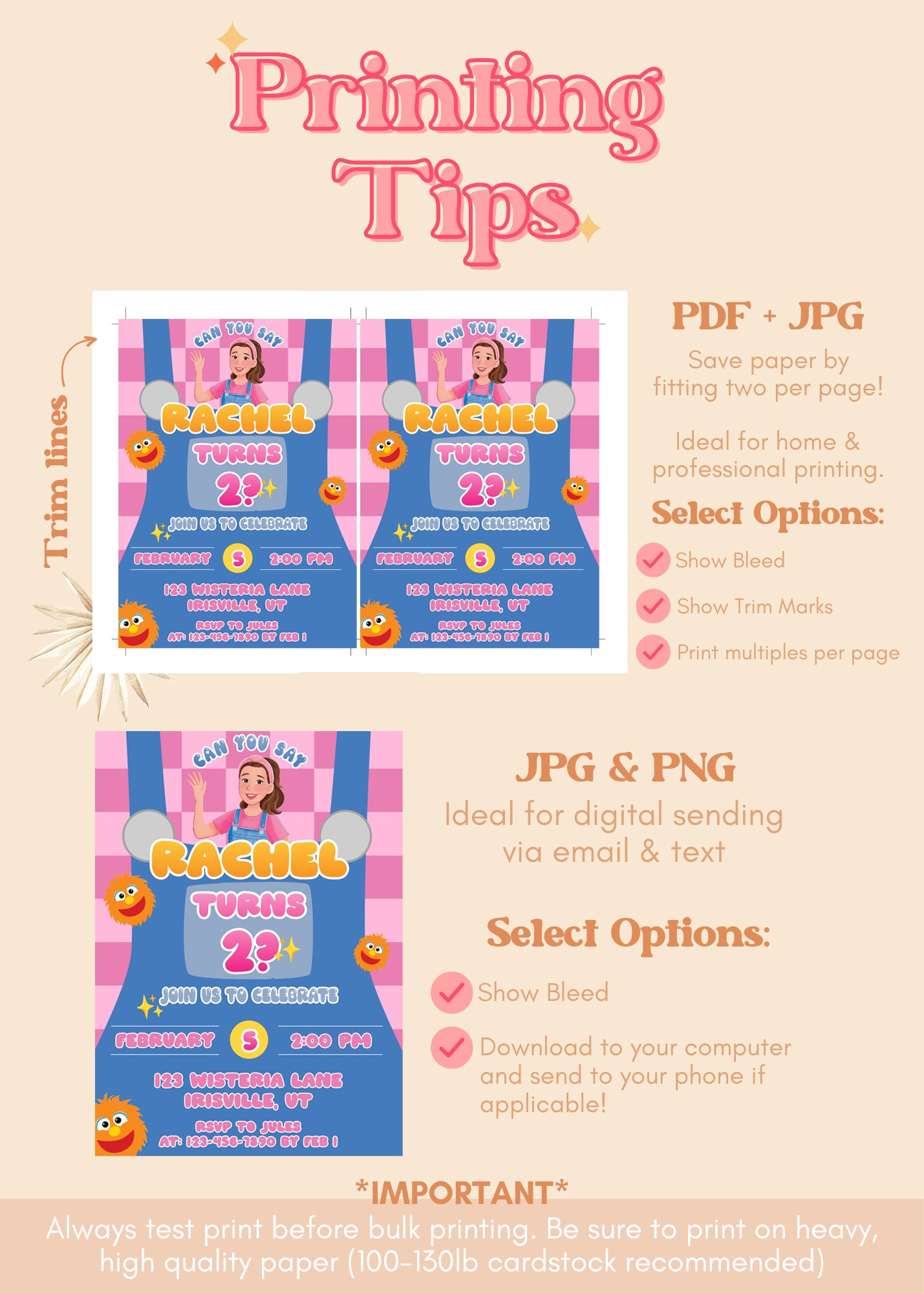 Ms Rachel Inspired Birthday Party Invitation | Overalls Songs for Littles Party Invite | Miss Rachel Sticky Bubble Gum Toddler Party