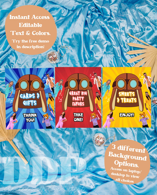 Danny Go Birthday Table Signs | Great Big Party Birthday Decor