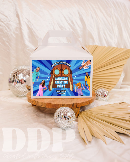 Danny Go Gable Box Label | Danny Go Party Decor | Great Big Party Printable Decor