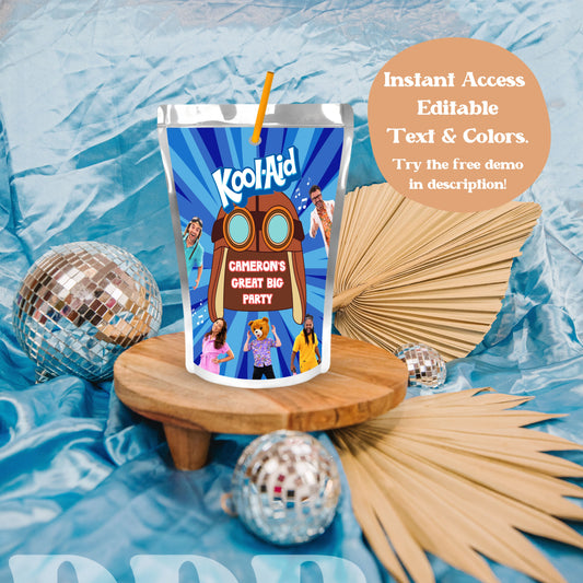 Danny Go Juice Bag Label | Great Big Party Birthday Decor