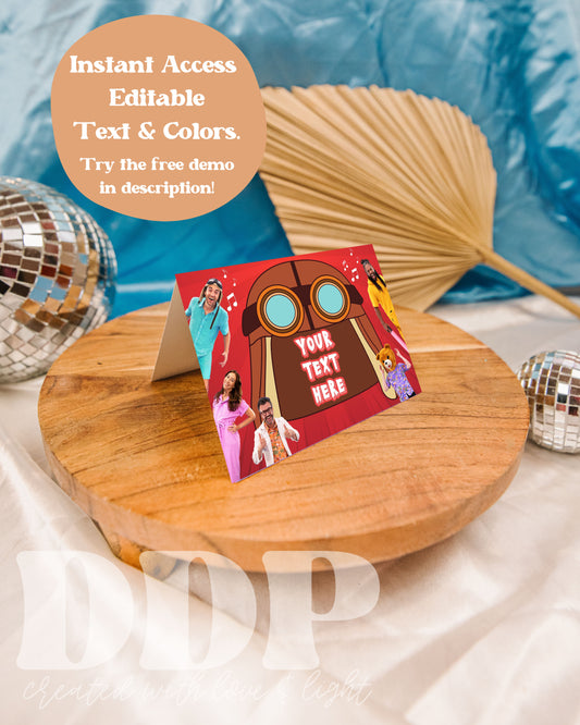 Danny Go Food Tent Label | Boys Birthday Printable Party Decor Buffet Cards | Danny Go Party Food Labels