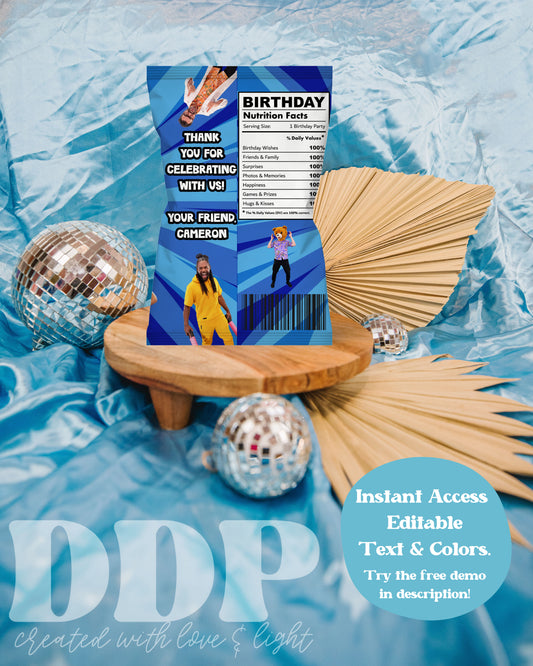 Danny Go Chips Bag Label | Boys Birthday Printable Party Decor