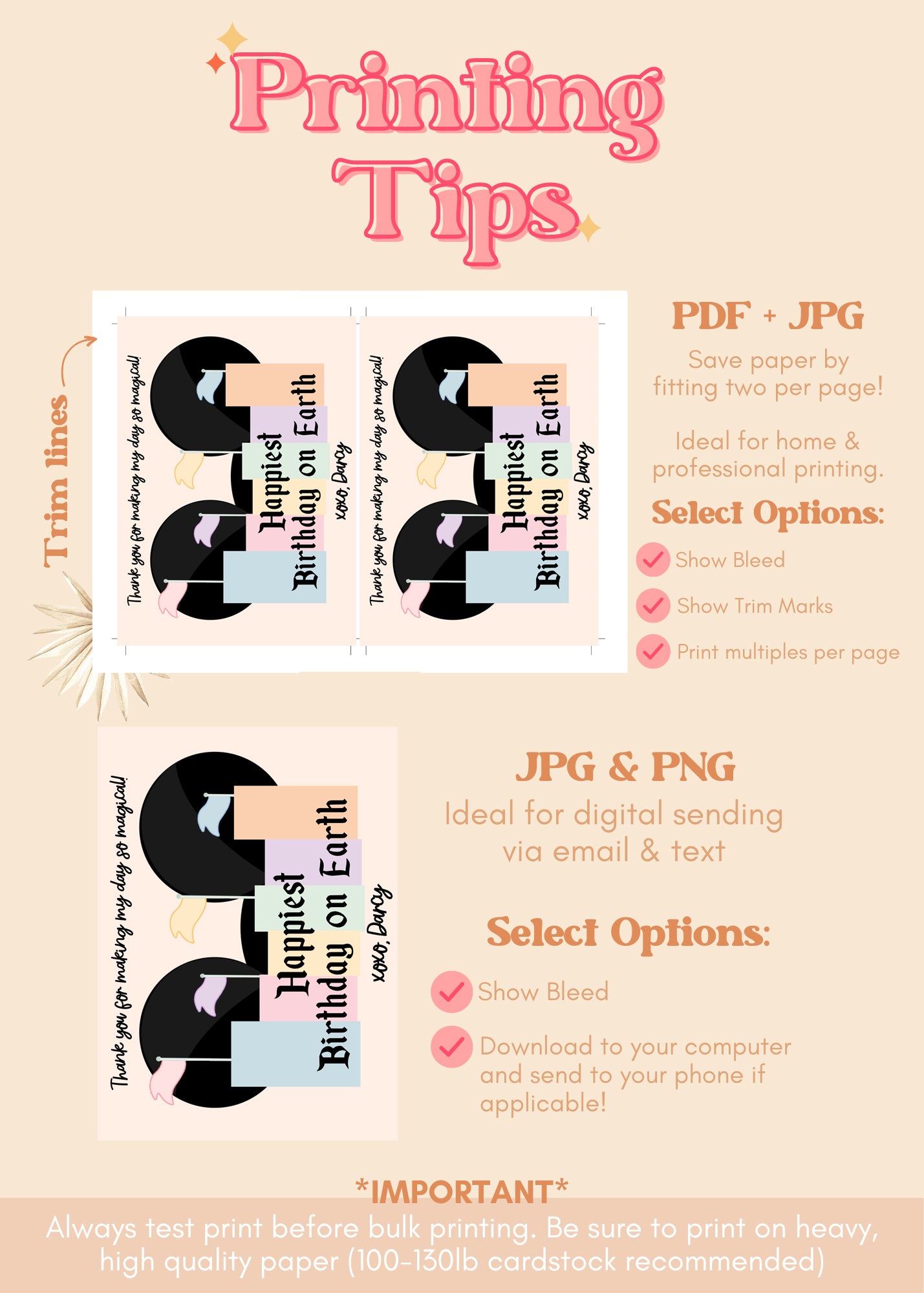 Disneyland Thank You Card | Vintage Theme Park Party Decor | Retro Disneyland Printable Party Supplies