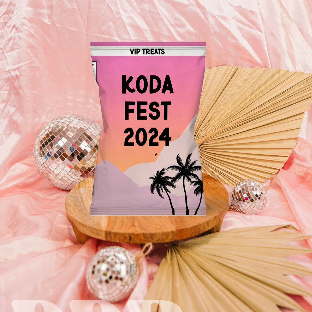 Music Festival Chips Bag Label | CUSTOM FEST VIP Concert Pass Printable Party Decor