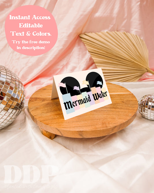 Disneyland Inspired Food Tent Label | Vintage Disney Park Printable Party Supplies