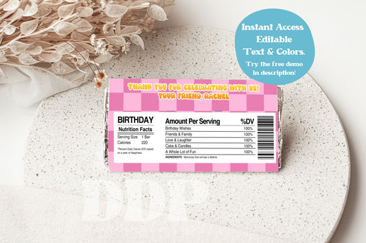 Songs for Littles Chocolate Wrapper Bar Label | Girls Birthday Party Decor | Miss Rachel Party Hershey Bar Labels
