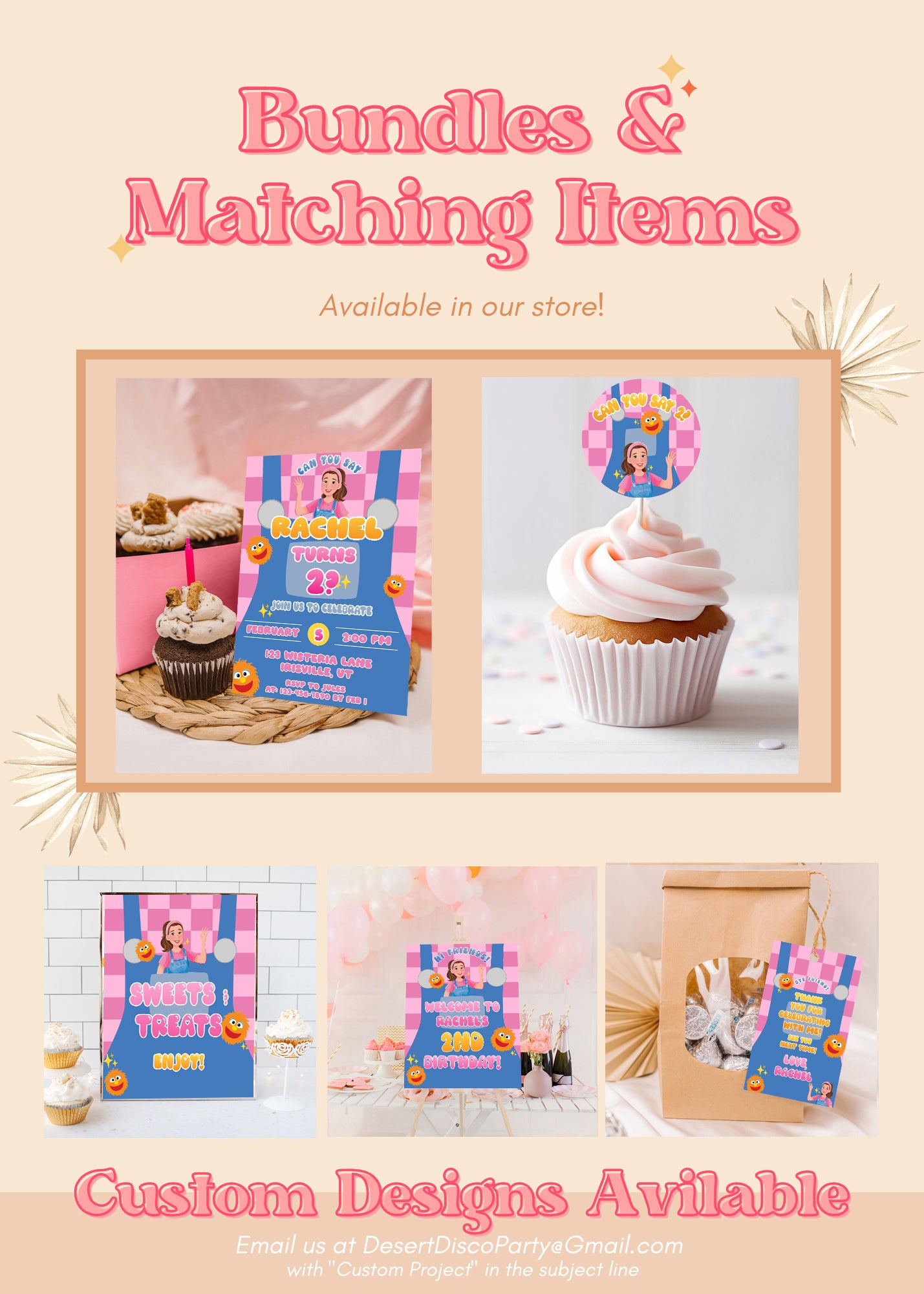 Miss Rachel Water Bottle Label | Songs for Littles Party Decor | Overalls Decor
