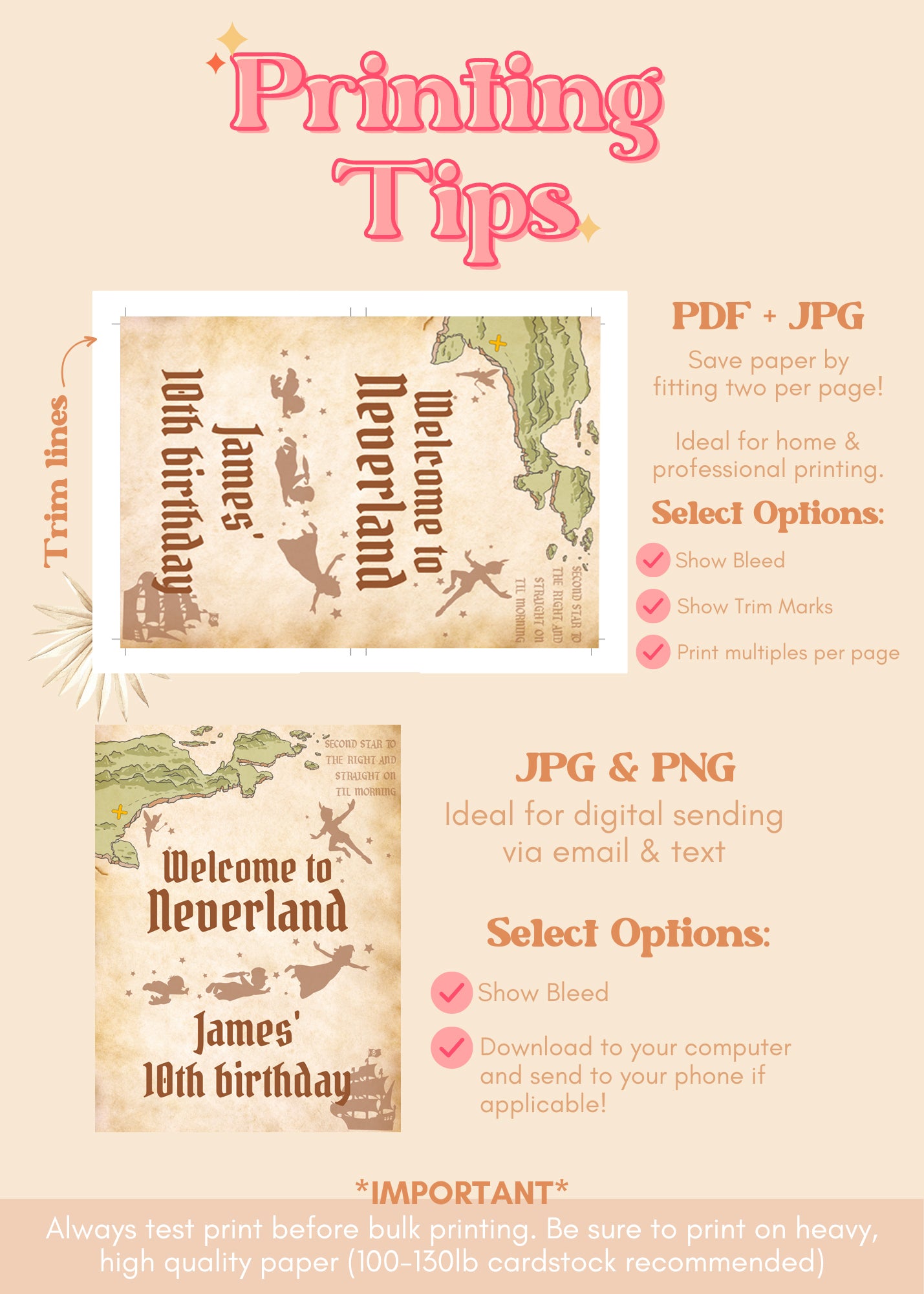 Peter Pan Welcome Sign | Neverland Printable Party Decor | Never Grow Up Birthday Sign