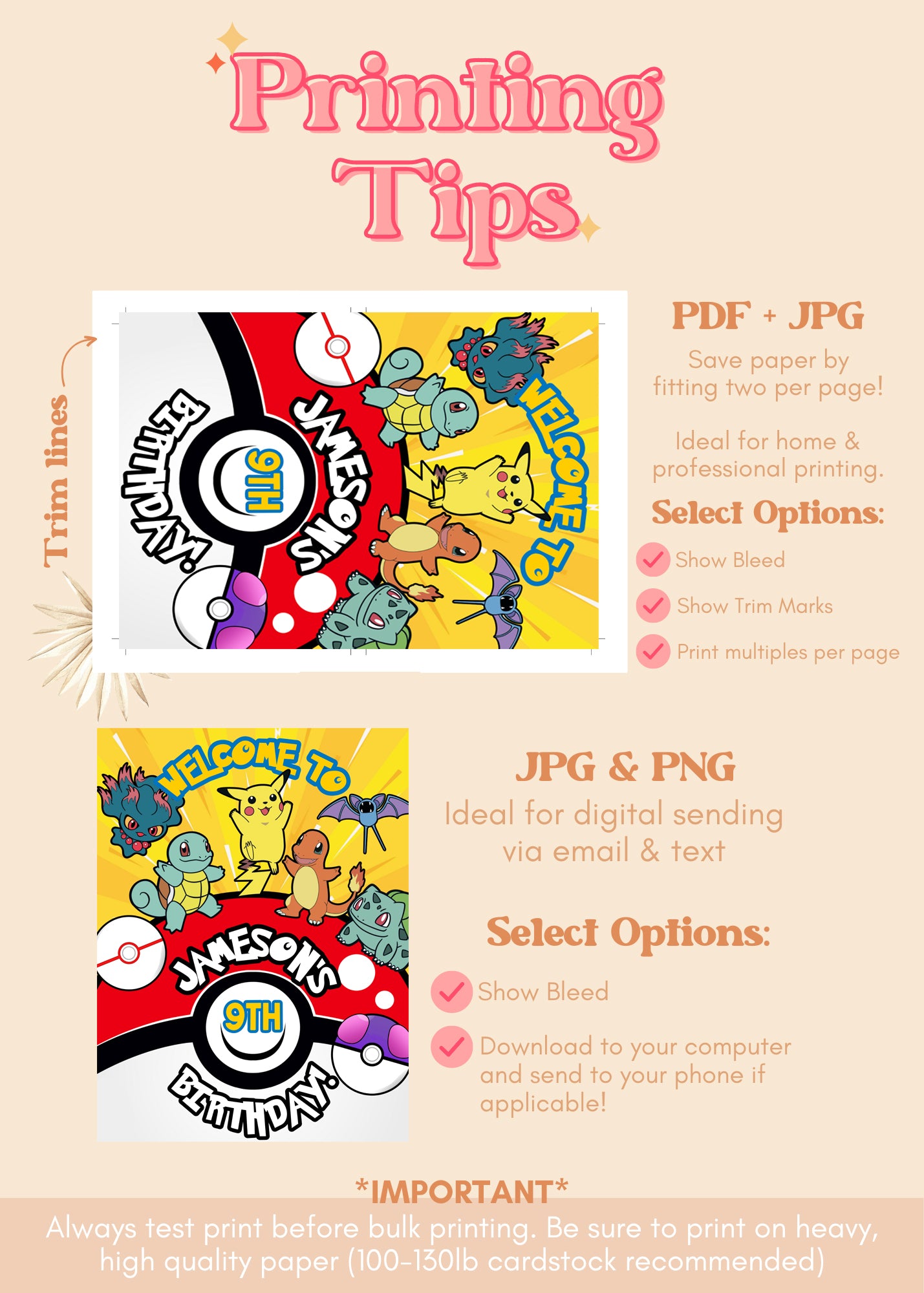 Pokemon Birthday Welcome Sign | Pokeball Printable Party Decor | Pikachu Card Birthday Boy Party Theme