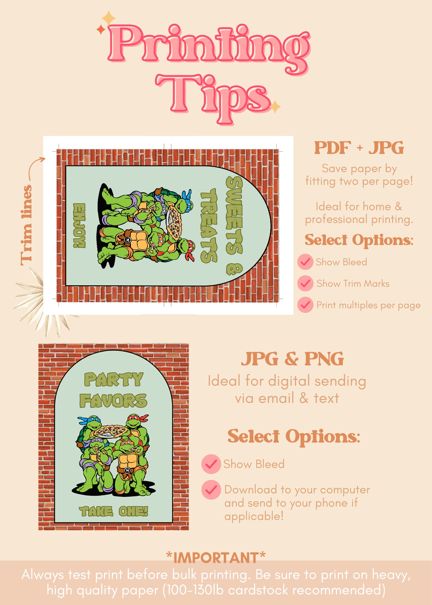 TMNT Birthday Party Table Sign | Teenage Mutant Ninja Turtles Printable Party Decor | Kids-Themed Ninja Turtles Birthday Sign