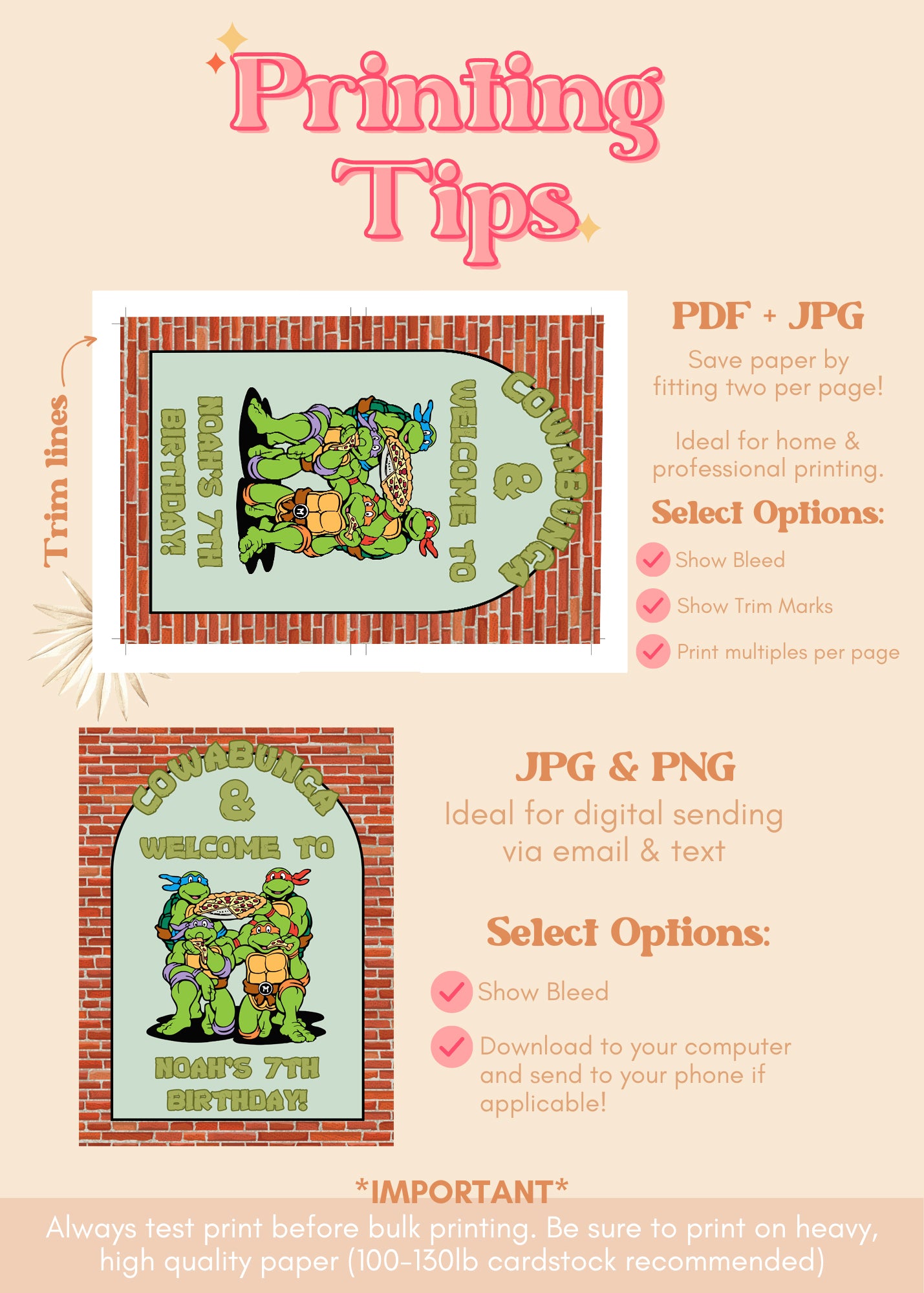 TMNT Birthday Welcome Sign | Teenage Mutant Ninja Turtles Printable Party Decor | Kids-Themed Ninja Turtles Birthday