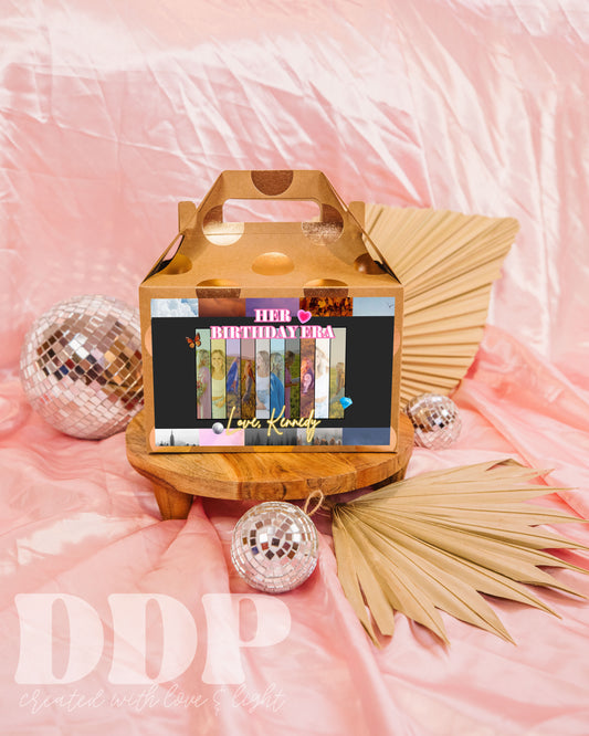 Taylor Swift Eras Tour Inspired Birthday Gable Box Label | Swiftie Eras Printable Party Decor