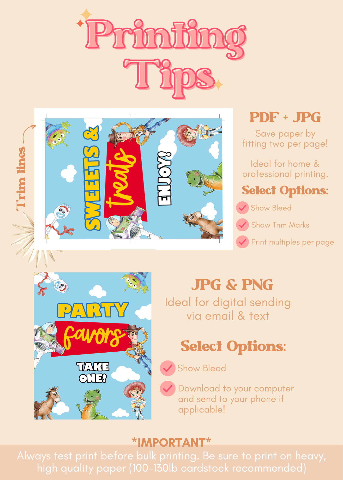 Toy Story Inspired Birthday Table Sign | Infinity and Beyond Birthday Printable Party Supplies