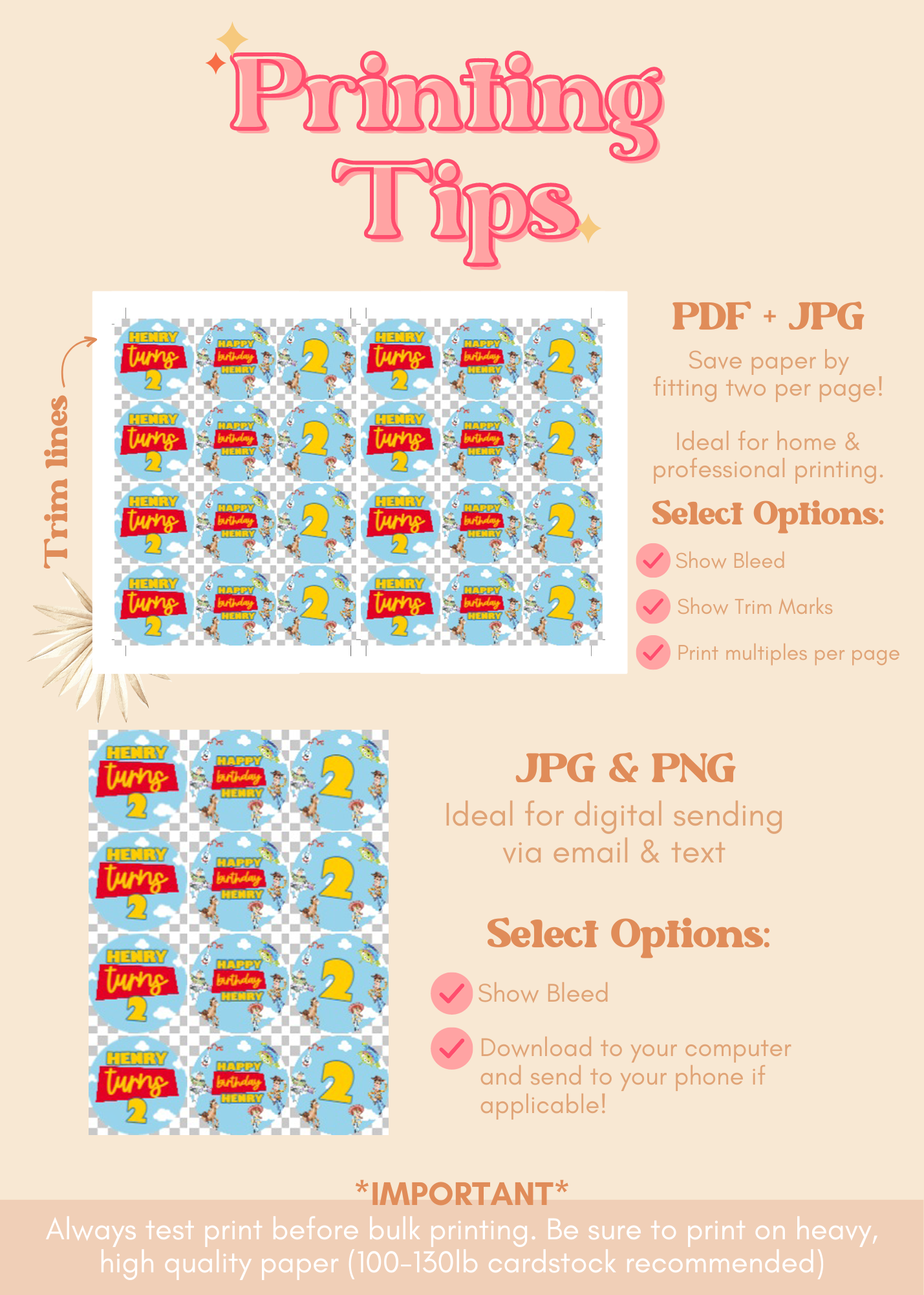 Toy Story Inspired Birthday Cupcake Topper | Infinity and Beyond Birthday Printable Party Supplies