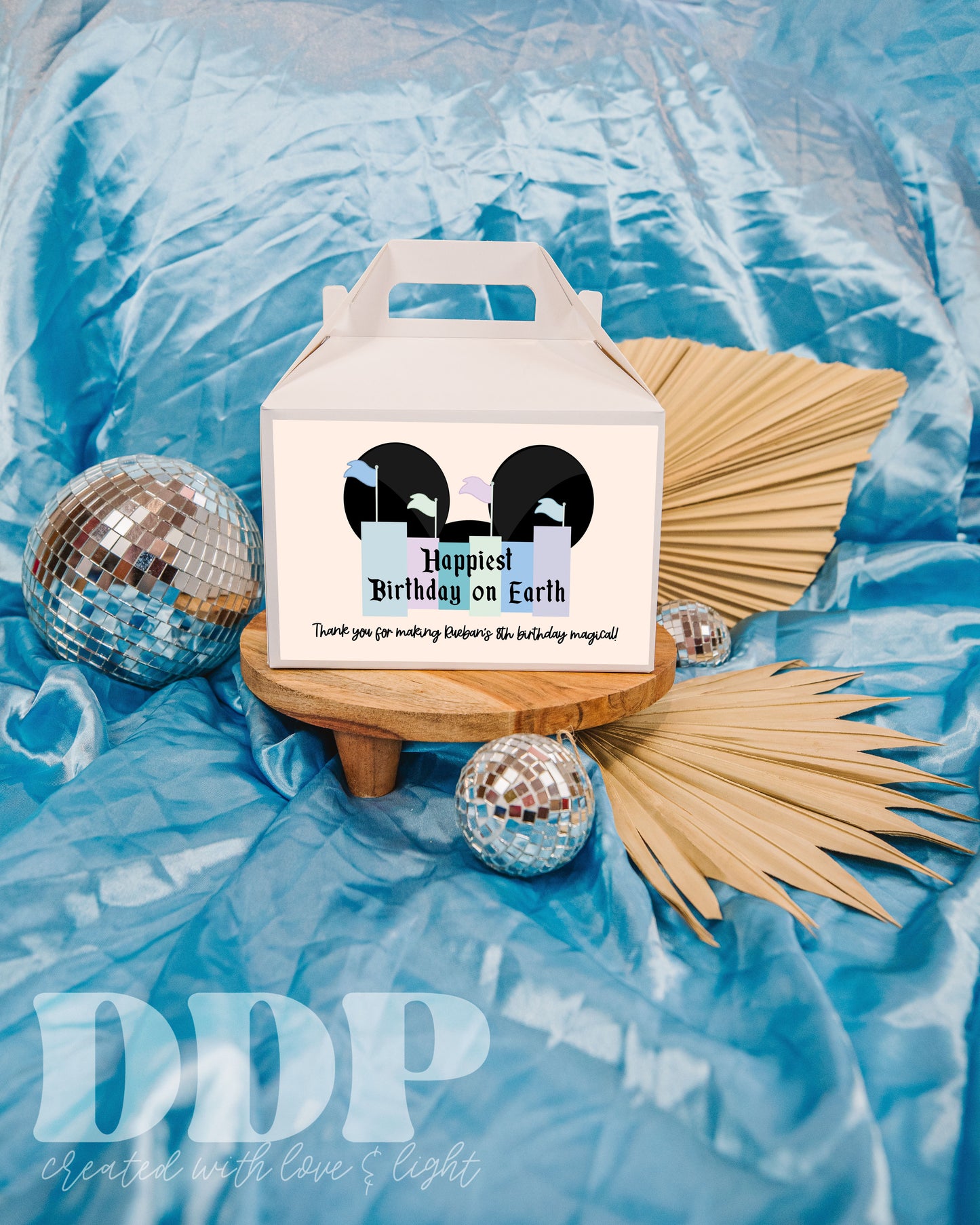Disneyland Gable Box Label | Disneyland Magical Printable Party Decor | Disney Boy Birthday