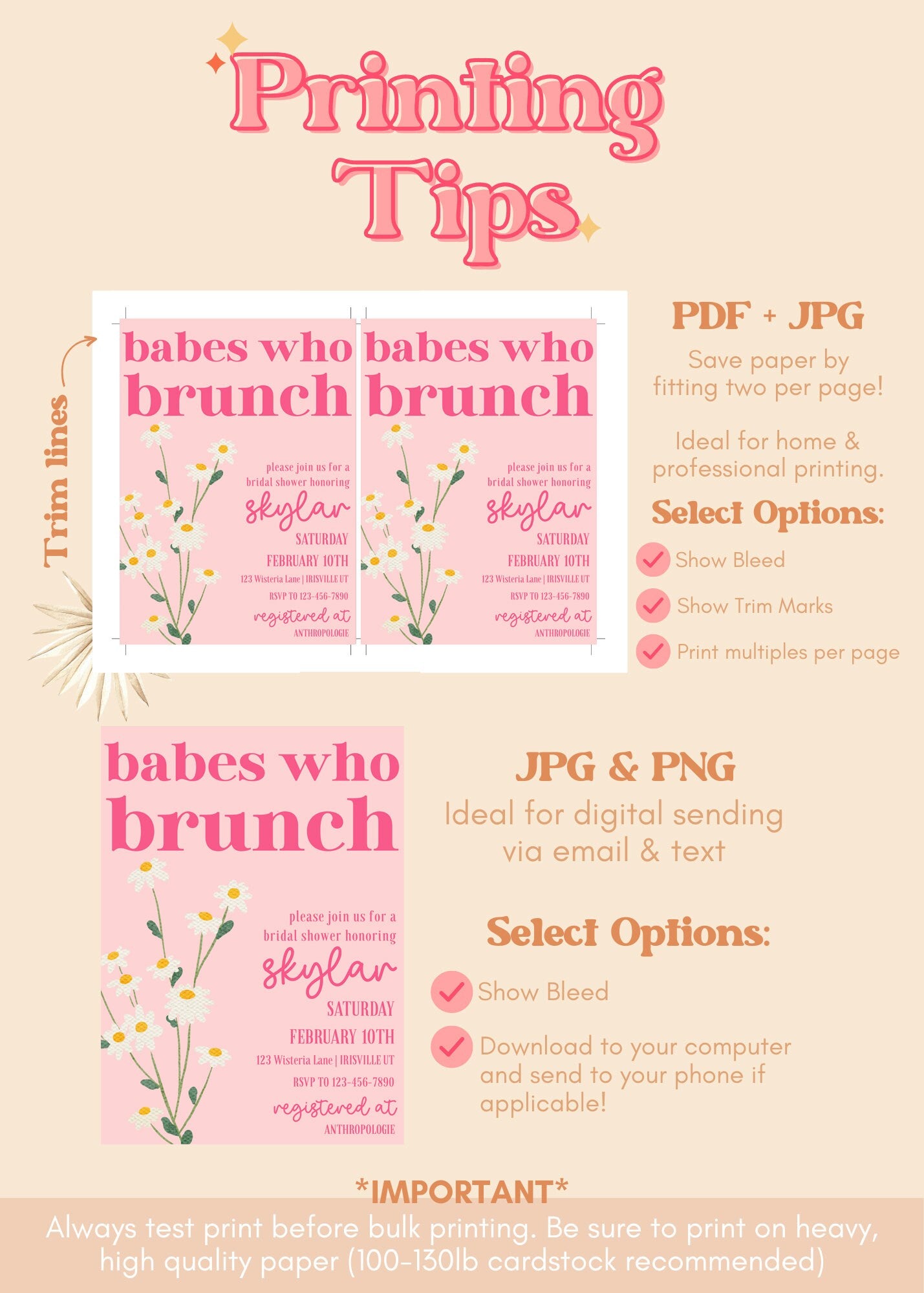 Babes Who Brunch Bridal Shower Invitation | Boho Brunch Bridal Shower Invite | Retro Daisy Brunch Bridal Shower | Editable Invite Template