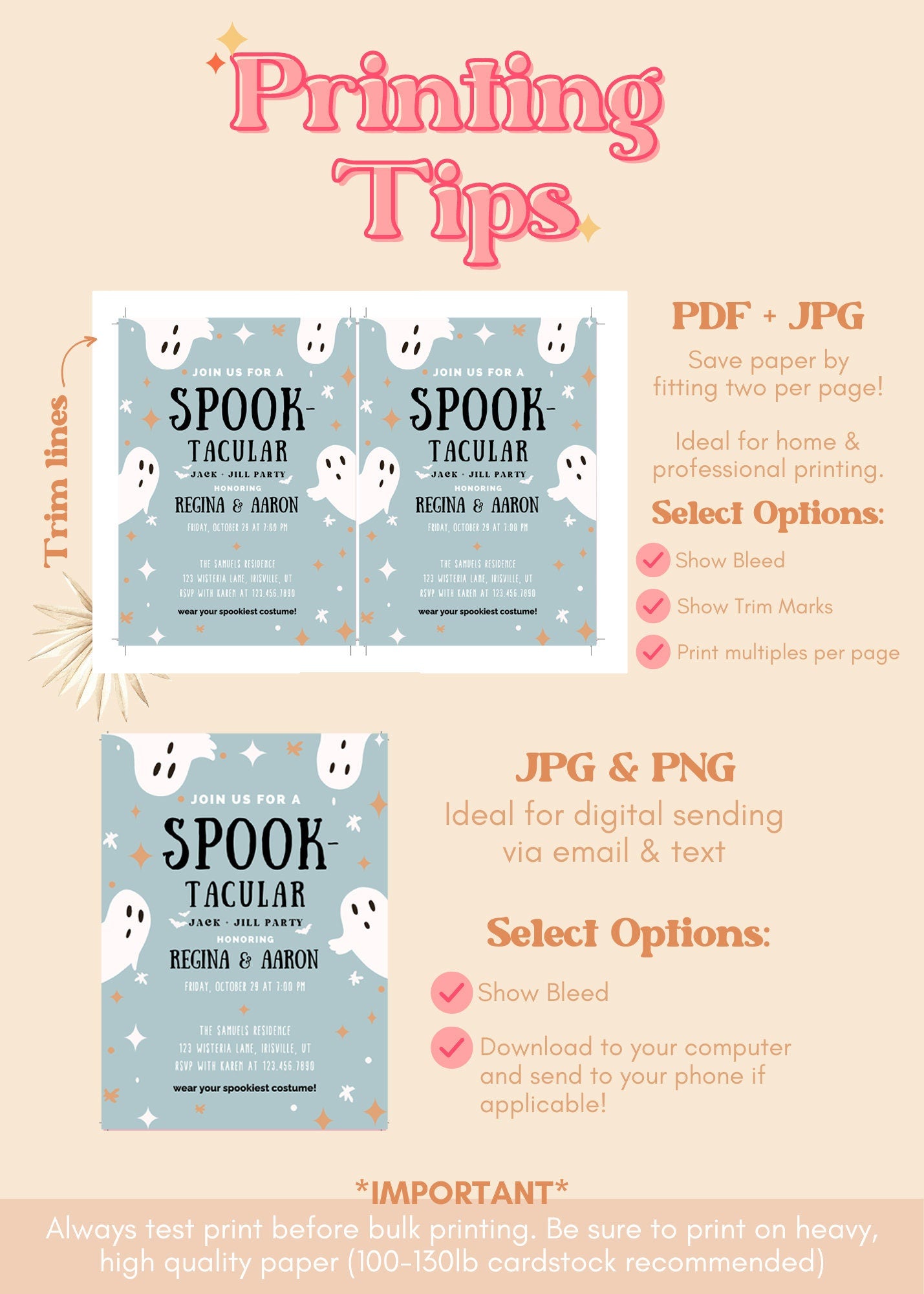 Spooky Jack and Jill Weekend Invitation | Halloween Bachelor Party Invite | Jack and Jill Party Trip Printable Itinerary Invite