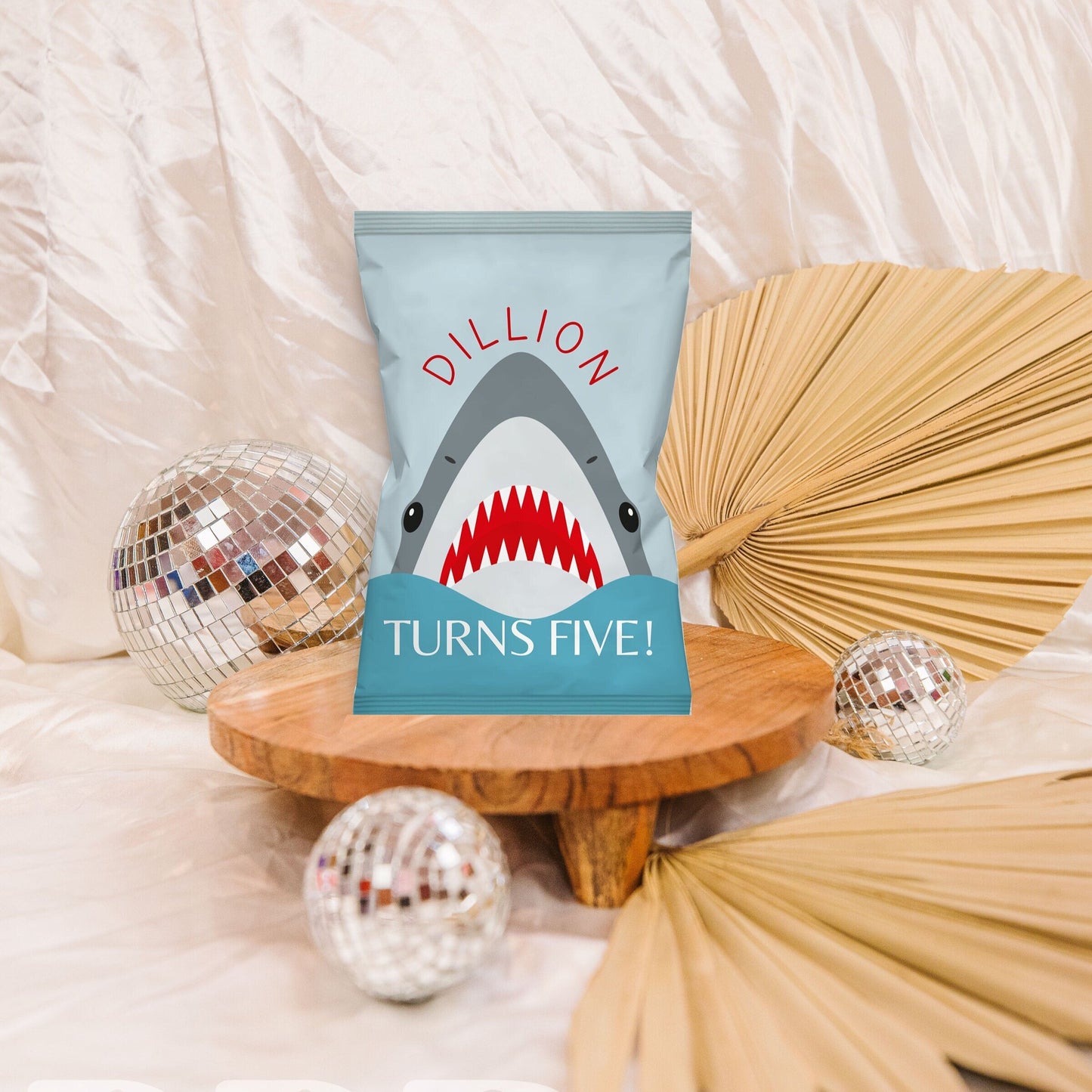 Jawsome Chips Bag Label | Shark Jawsome Birthday Party Decor | Shark-Themed Party Treats | A06