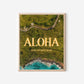 Hawaii Yellow Aloha Print | Hawaiian Roads Travel Poster | Digital Wall Art