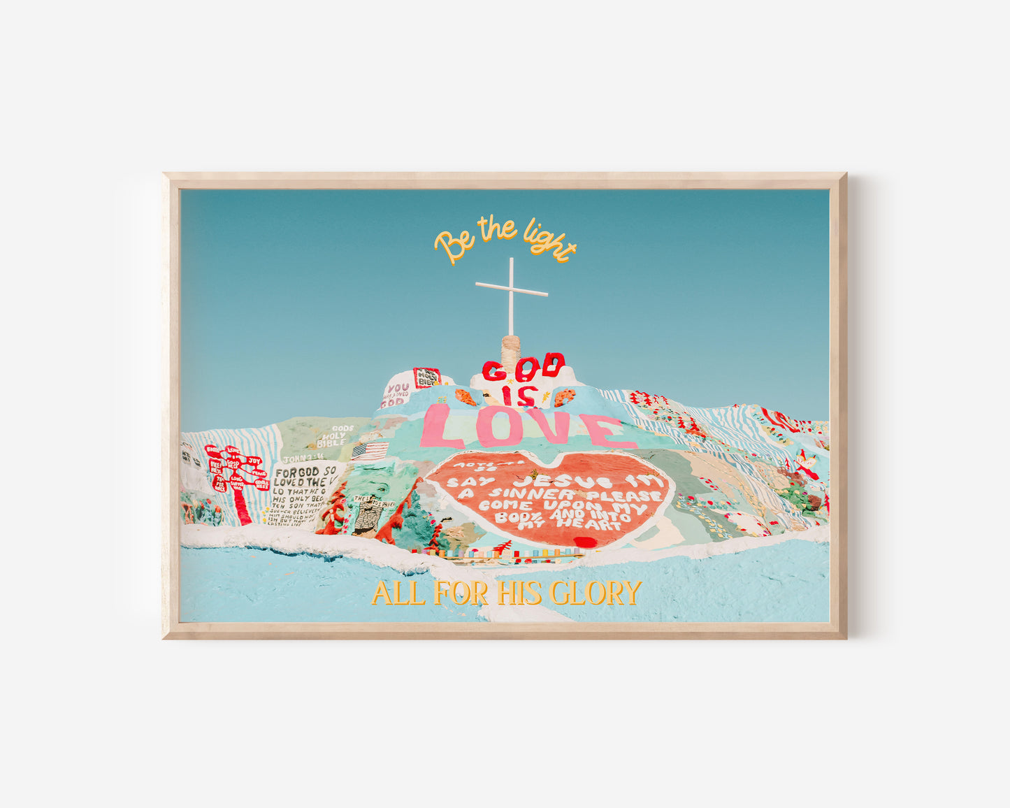 Salvation Mountain Wall Art | Slab City California Printable Wall Art | GOD IS LOVE Digital Wall Art