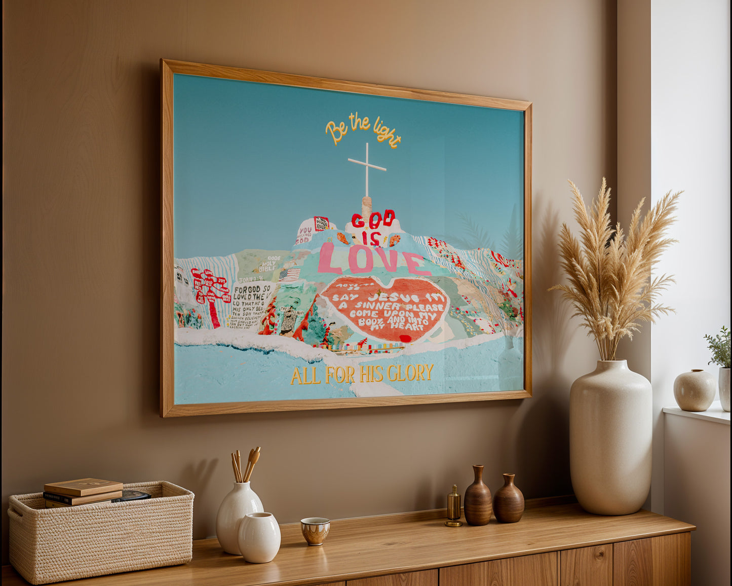 Salvation Mountain Wall Art | Slab City California Printable Wall Art | GOD IS LOVE Digital Wall Art