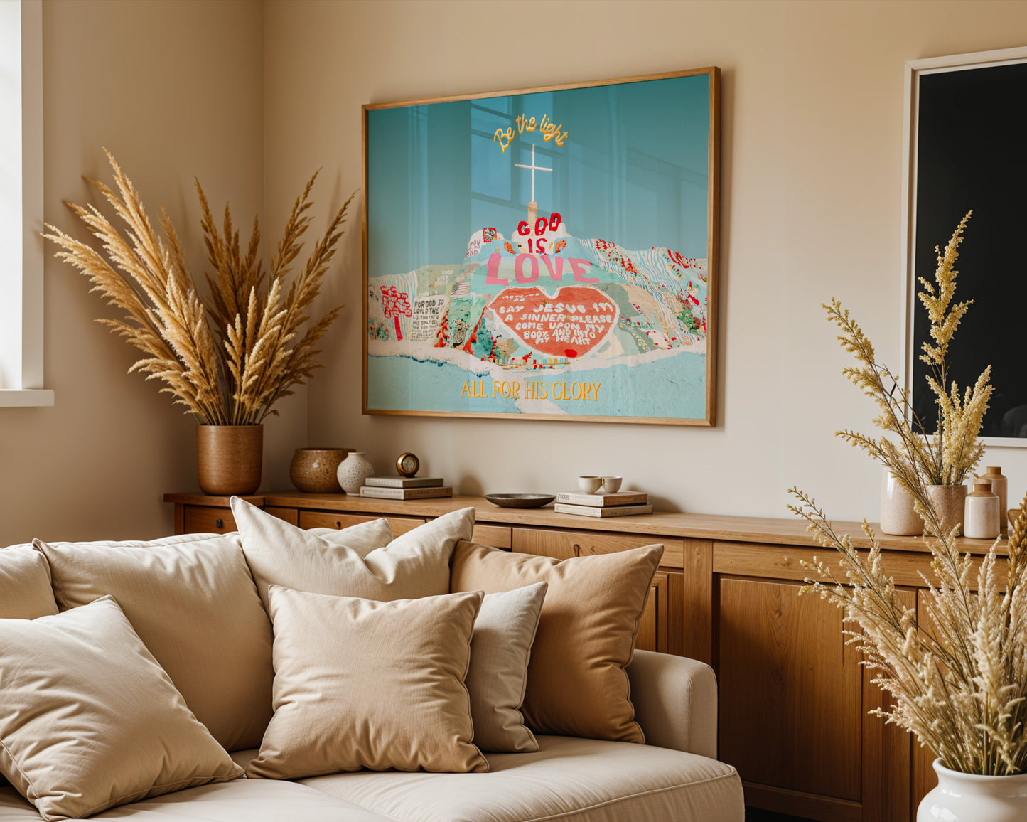 Salvation Mountain Wall Art | Slab City California Printable Wall Art | GOD IS LOVE Digital Wall Art