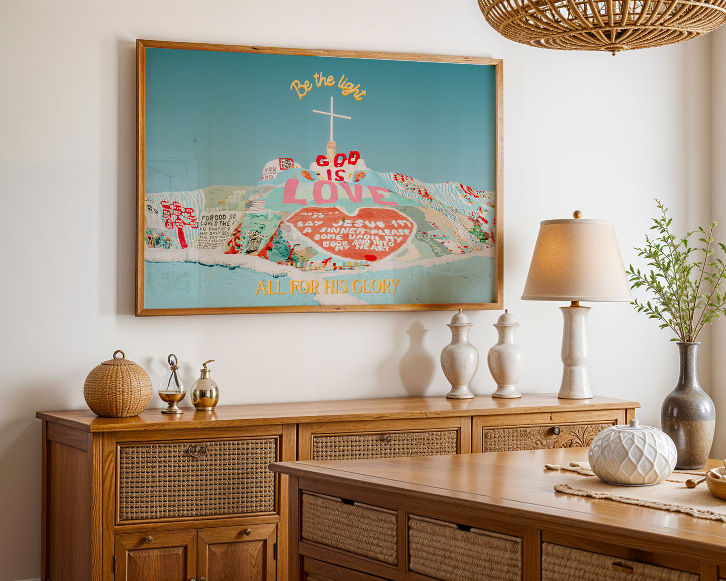 Salvation Mountain Wall Art | Slab City California Printable Wall Art | GOD IS LOVE Digital Wall Art