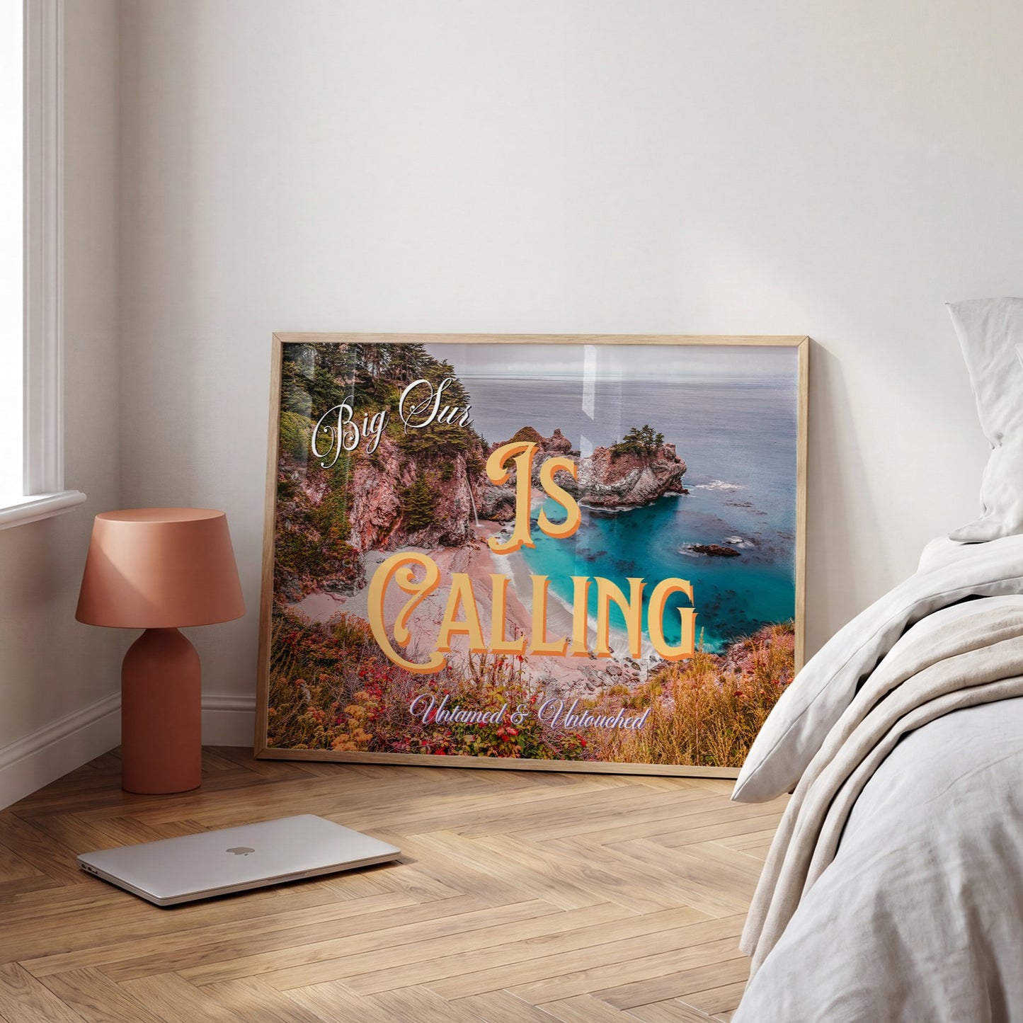 Big Sur is Calling Wall Art | California Ocean Wall Art | Botanical Landscape Art Poster | Digital Wall Art