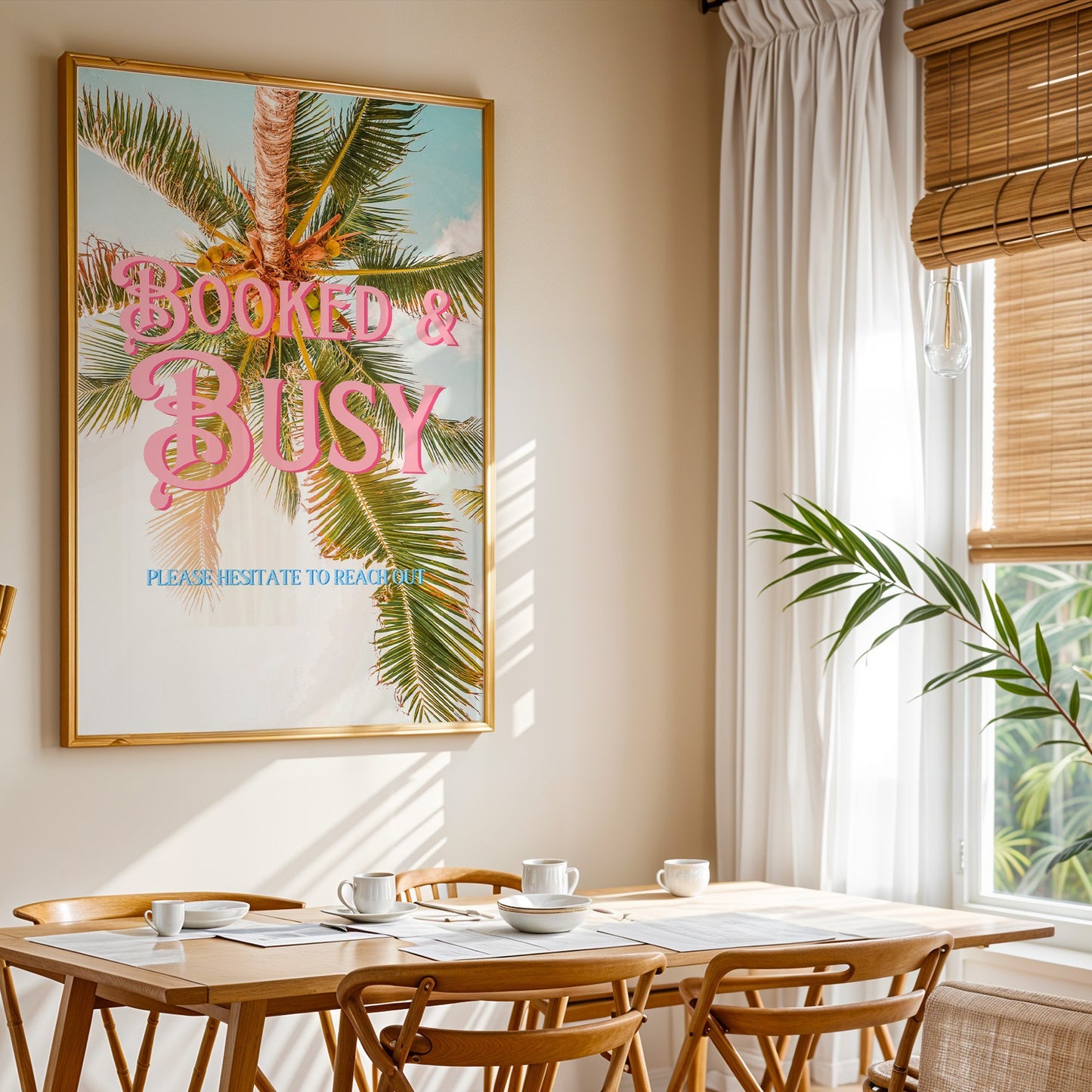 Booked and Busy Print: Palm Tree Poster | Digital Wall Art