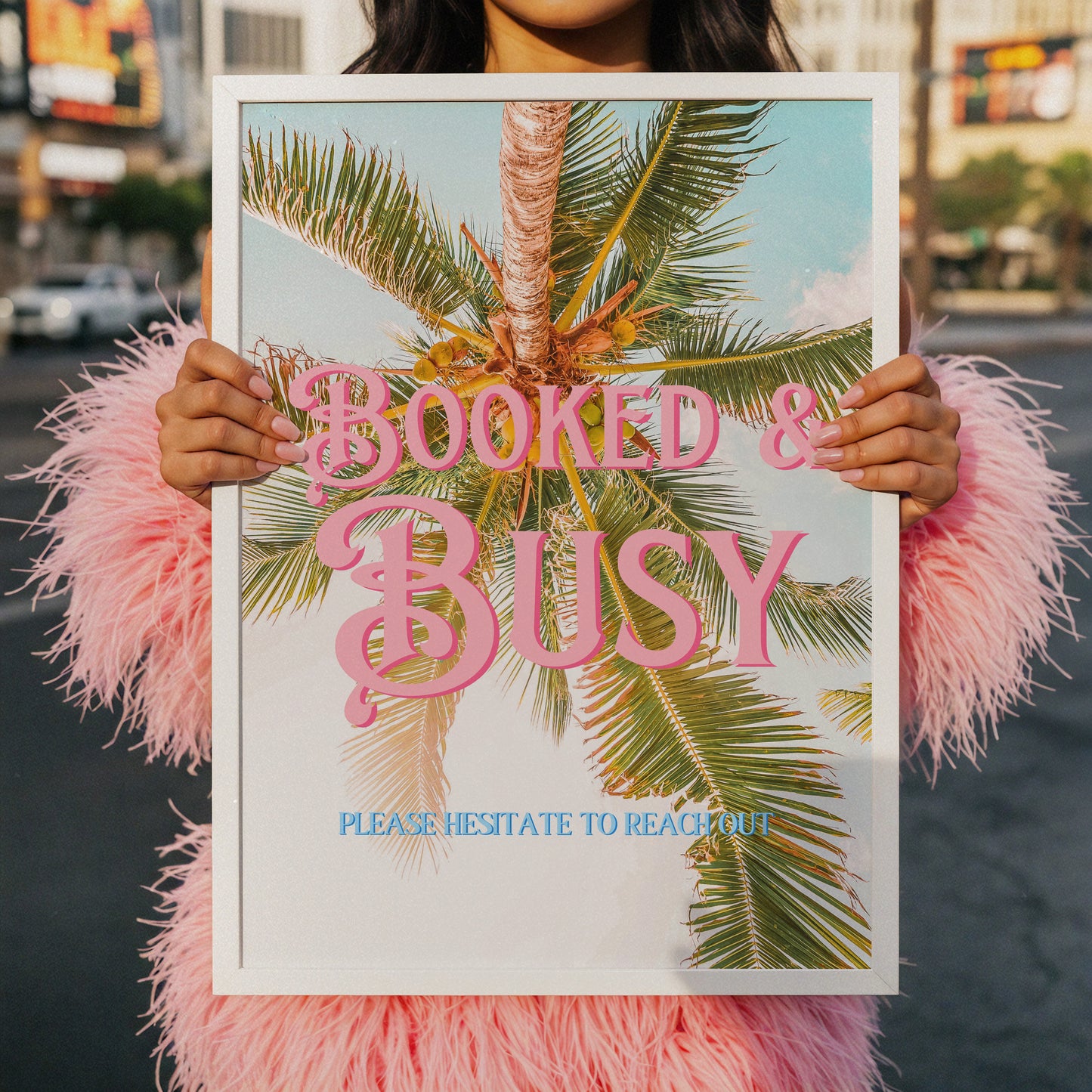 Booked and Busy Print: Palm Tree Poster | Digital Wall Art