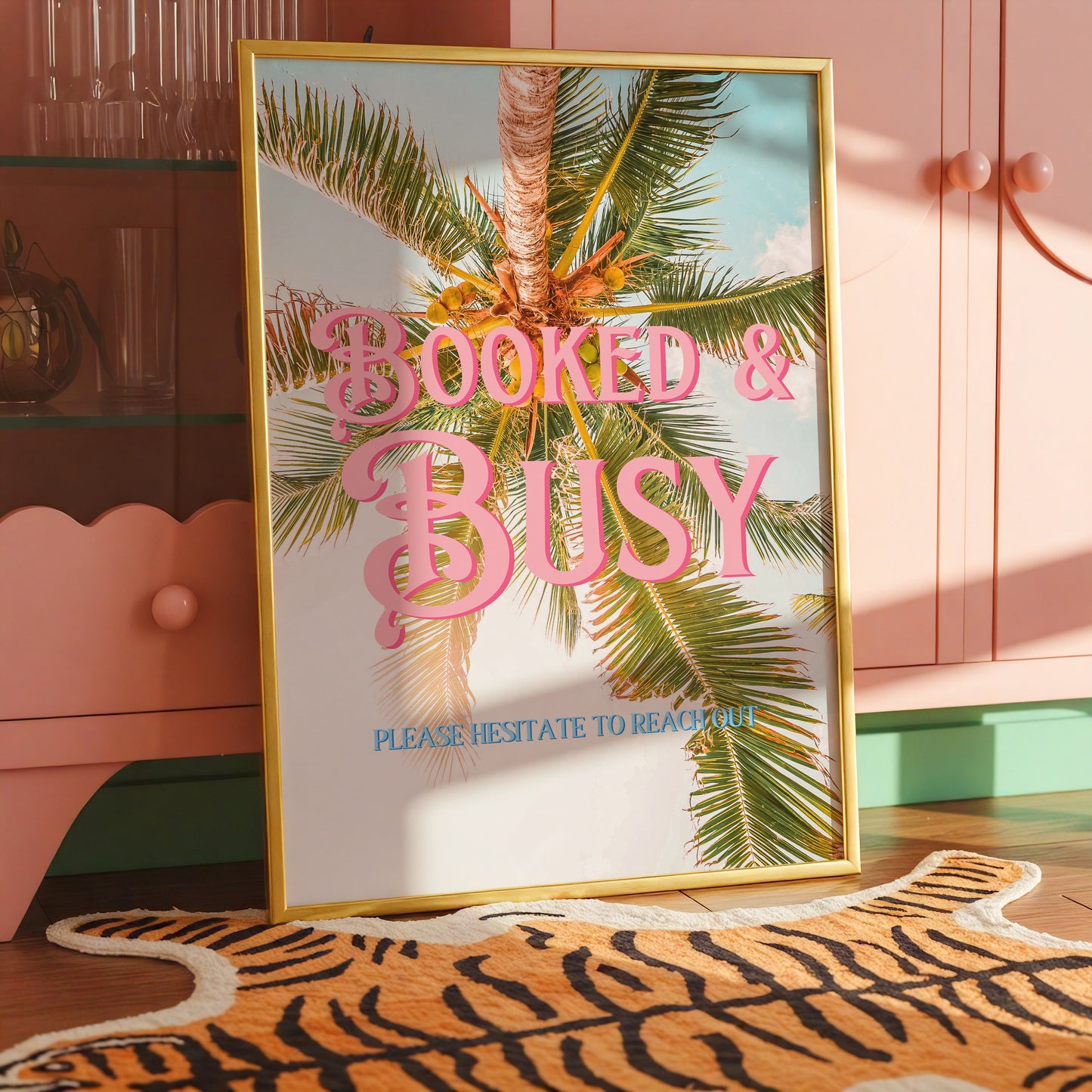 Booked and Busy Print: Palm Tree Poster | Digital Wall Art