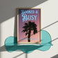Booked and Busy Print: Palm Tree Silhouette Poster | Digital Wall Art