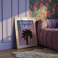 Booked and Busy Print: Palm Tree Silhouette Poster | Digital Wall Art