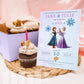 Frozen Inspired Birthday Invitation | Anna Elsa Joint Birthday Invitation | Minimal Disney Frozen Birthday | Girls Princess Sisters Party Invite
