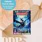 How to Train Your Dragon Birthday Invitation | Toothless Light Fury Invite | Toothless Dragon Birthday Party