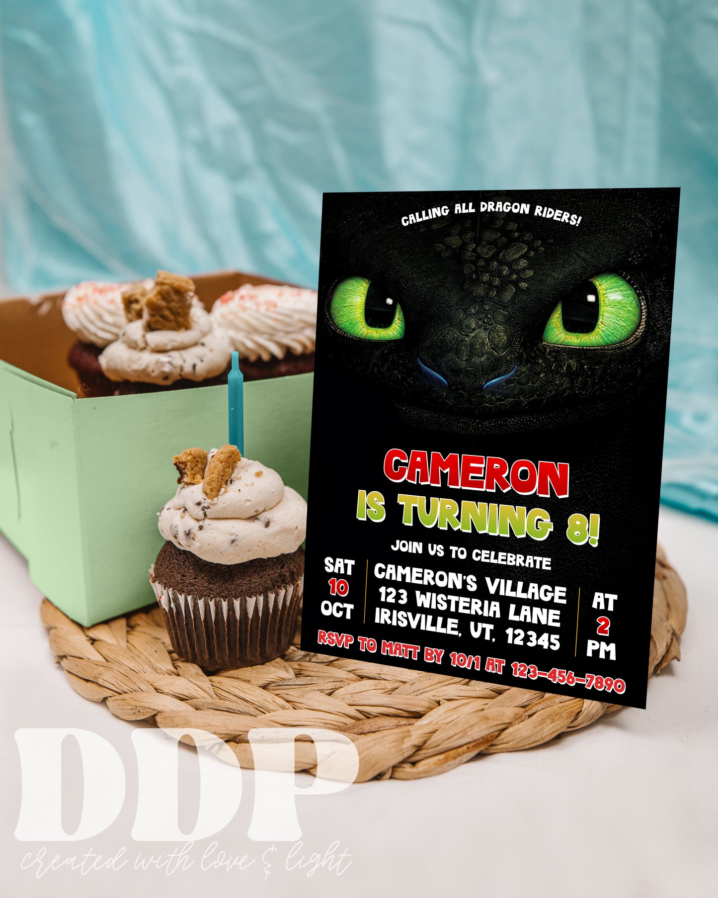 Toothless Invitation | How to Train Your Dragon Birthday Invitation