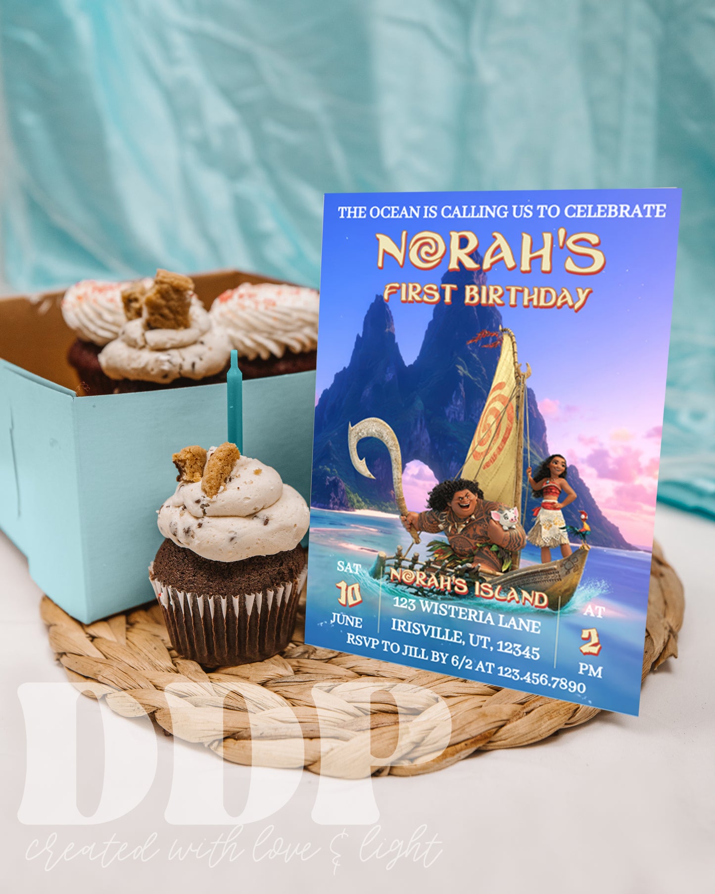Moana Birthday Invitation | Moana ANY AGE Birthday Invite | Island Princess Themed Birthday