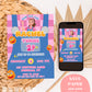 Ms Rachel Inspired Birthday Party Invitation | Overalls Songs for Littles Party Invite | Miss Rachel Sticky Bubble Gum Toddler Party