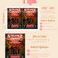 Strange Things Birthday Party Invitation | Upside Down Eleven Party Editable Invite Template