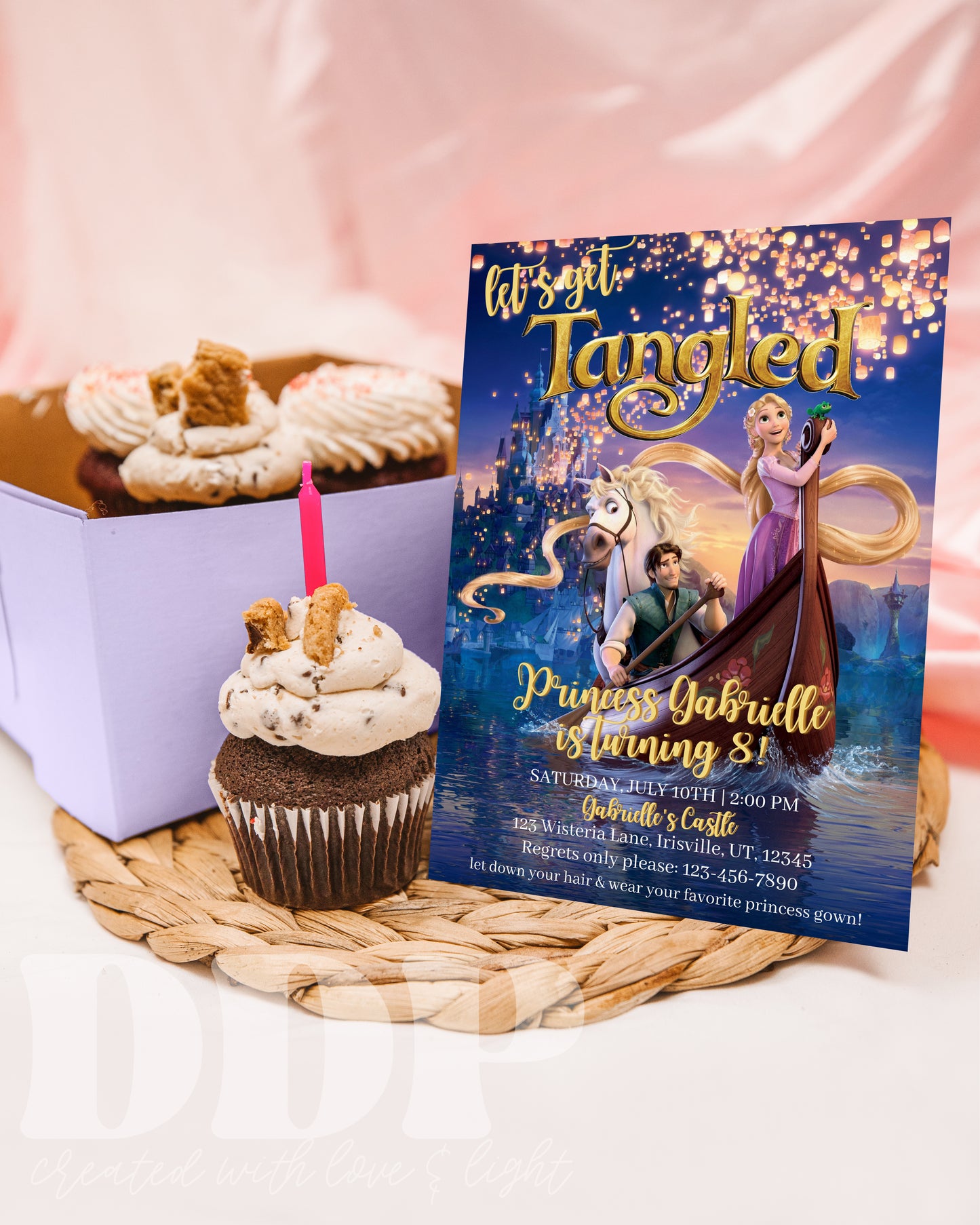 Tangled Movie Birthday Invitation | Rapunzel Birthday Invite | Tangled Themed Birthday
