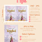 Tangled Rapunzel Birthday Invitation | Rapunzel 4th Birthday | Four Ever Tangled Princess Birthday Invite