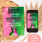 Wicked Birthday Party Invitation | Wicked Inspired Musical Party Invite | Elphaba & Glinda Theme Movie Party | Green Pink Wizard of Oz Theme