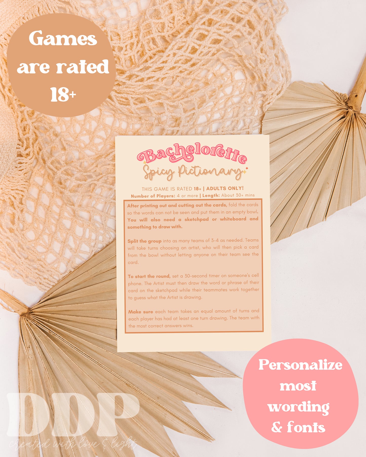 Spicy Bachelorette Party Games Bundle | Printable Hen Party Games