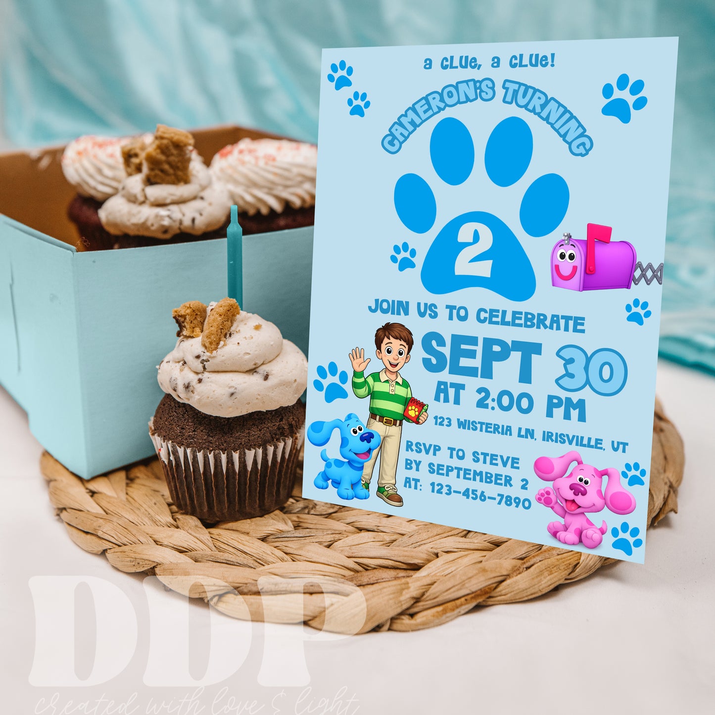 Blue's Clues Birthday Invitation | Blue's Clues ANY AGE Birthday Invite | A Clue A Clue Themed Birthday (Digital Download)