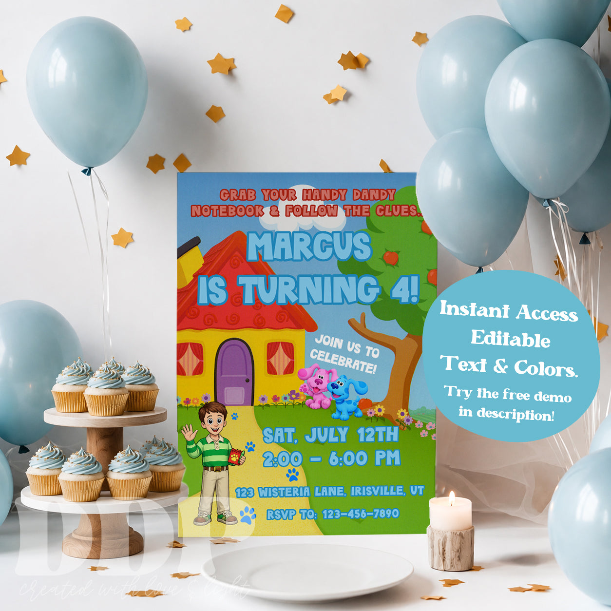 Blue's Clues Birthday Invitation | Blue's Clues ANY AGE Birthday Invite (Digital Download)
