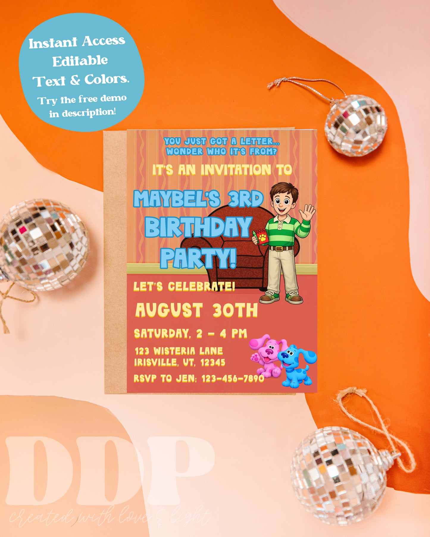 Blue's Clues Birthday Invitation | Blue's Clues ANY AGE Birthday Invite (Digital Download)