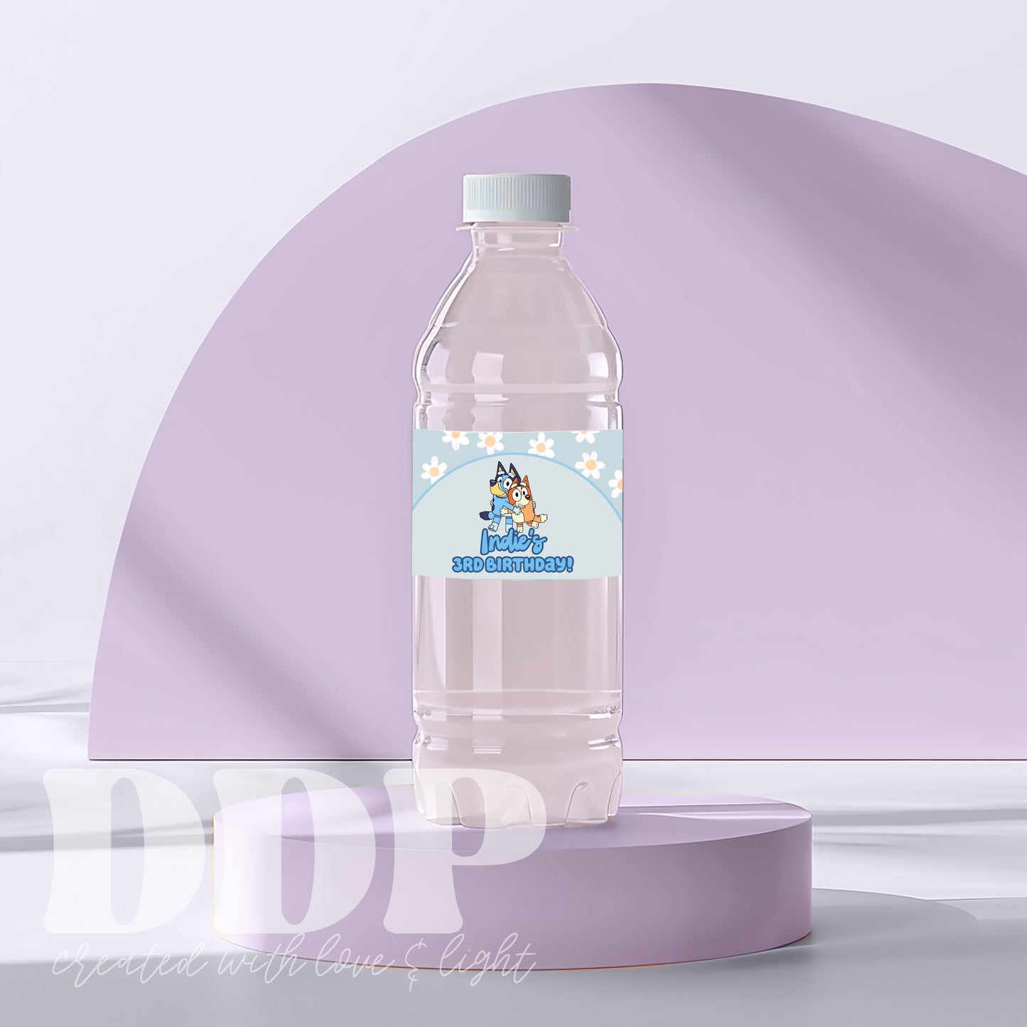 Bluey Water Bottle Label | Blue Heeler Inspired Water Bottle Label Template